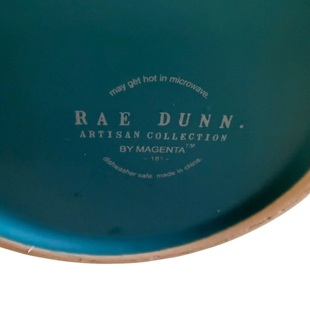 Rae Dunn Pitcher Unisex One Size Teal Aloha Beaches Matte Ceramic Water Jug